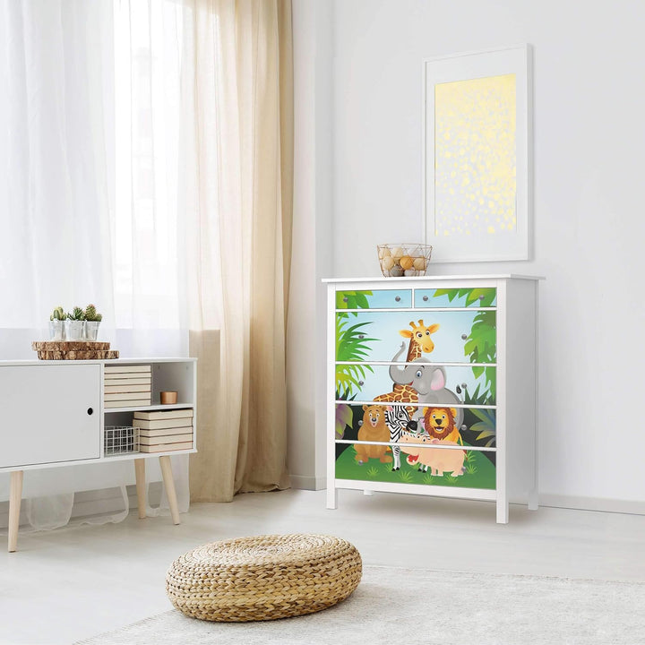 Möbelfolie für Kinder - passend für IKEA Hemnes Kommode 6 Schubladen I Tolle Möbelsticker für Kinder