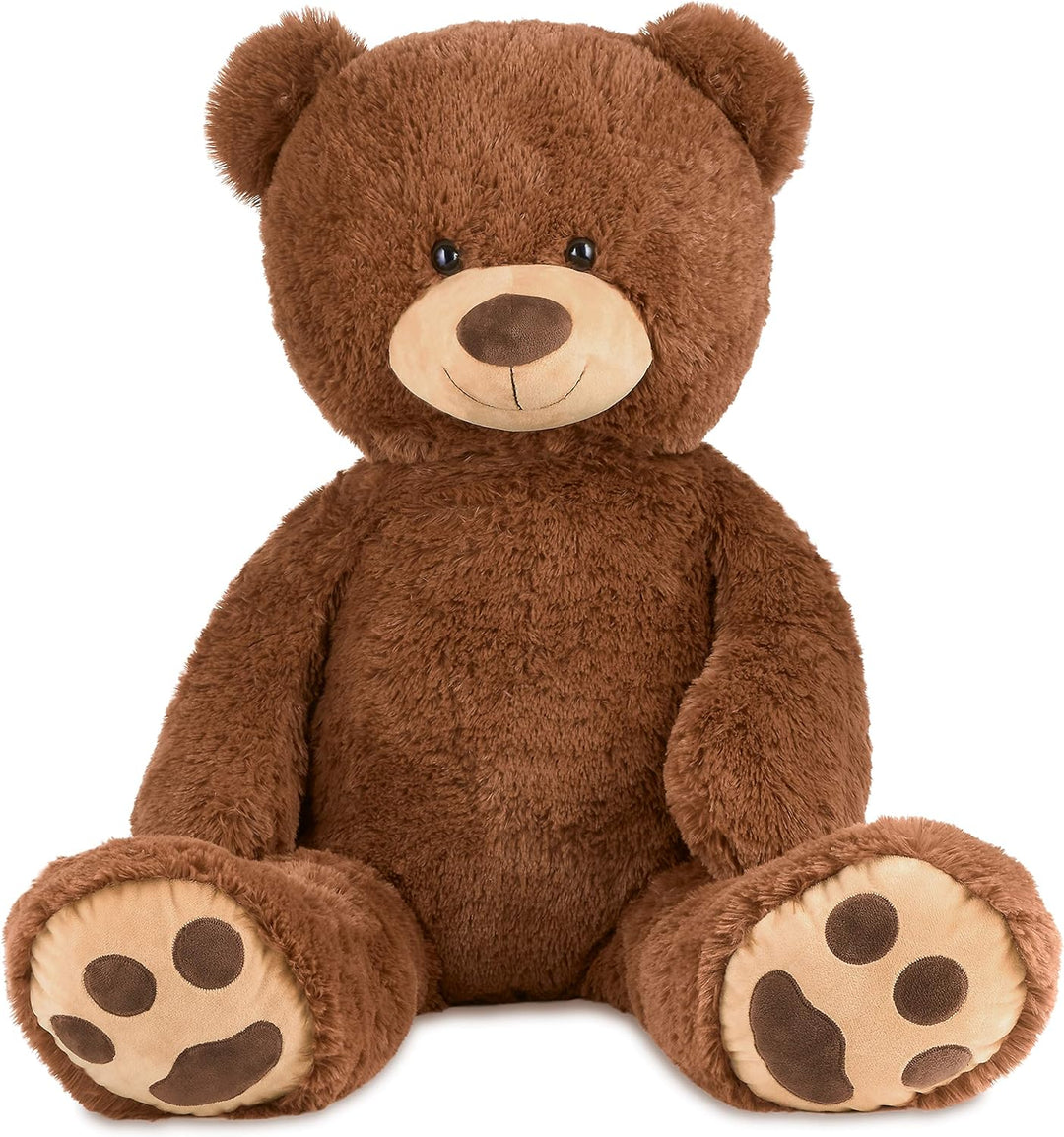 BRUBAKER XXL Teddybär 100 cm gross - Braun - Stofftier Plüschtier Kuscheltier, Braun