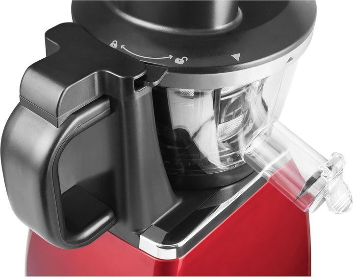 SENCOR SSJ 4042RD Langsam Drehender Entsafter für Frucht/Gemüsesaft (400 Watt, Slow Juicer, Schnecke
