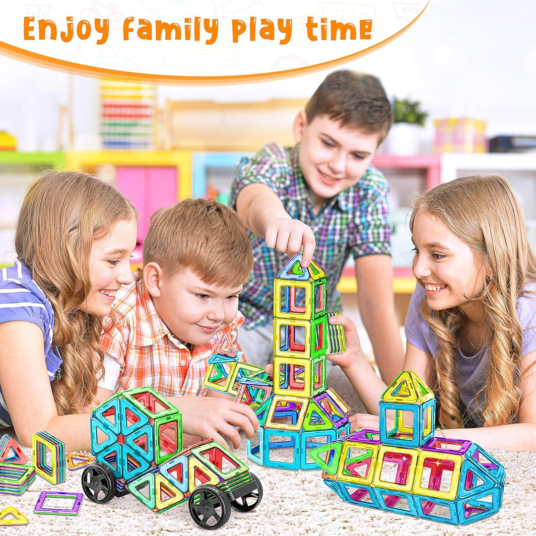 COOLJOYA Magnetische Bausteine 50 Teile, Magnetspiel Magnete Kinder Magnetbausteine Magnet Spiel, Ma