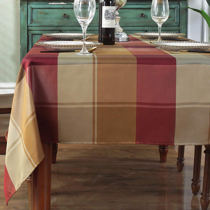 Rechteckige Tischdecke Polyester-Tischdecke im Karierten Stil Spritzwassergeschützt staubdicht knitt