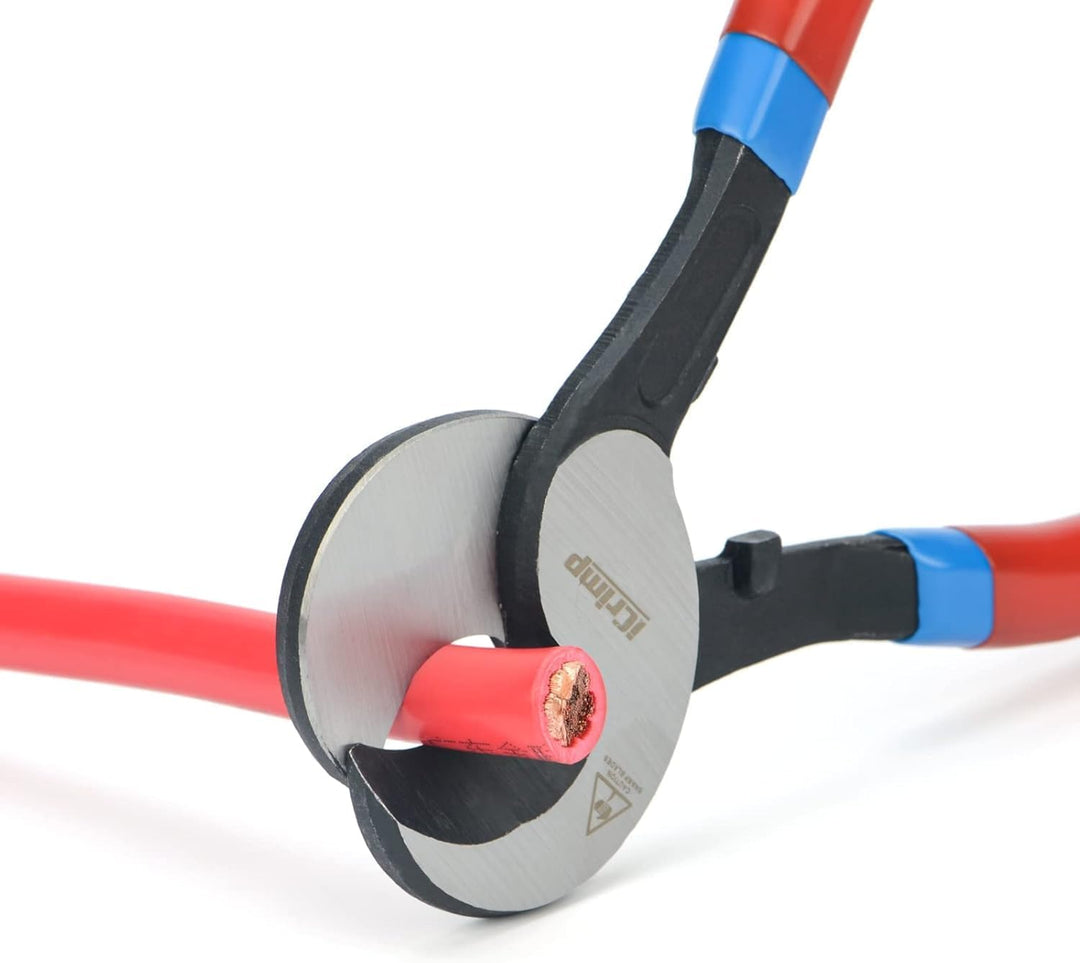iCrimp Batteriekabelschuh Crimpzange Set, Kabelschuhzange für Robuste Kupferschuhe und Flachstecker,