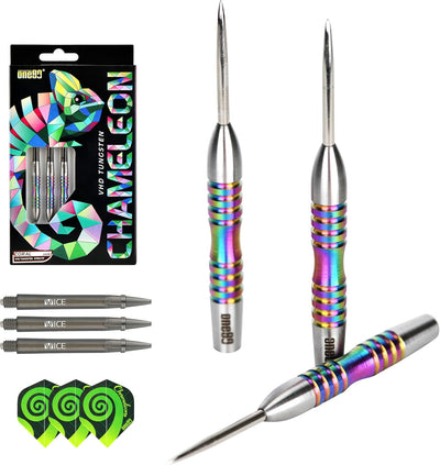 ONE80 Steel Darts Chameleon VHD Steeltip Dart – Hochwertige Steeldarts mit Präzisionsgriff und Chame