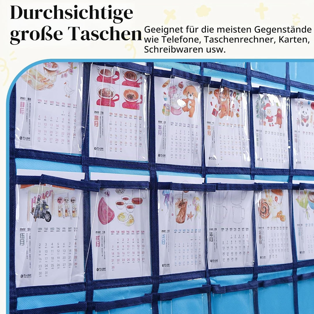 SAVORLIVING Organizer zum Aufhängen über der Tür, Handy, zum Aufhängen, Klassenzimmer, Diagramm, Wan