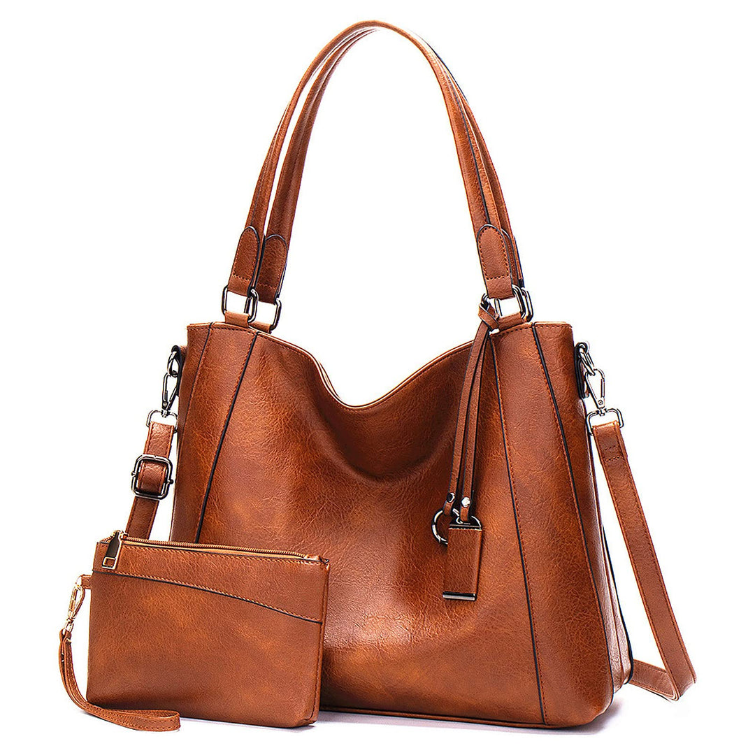 Long Keeper Handtasche Damen Gross - Tote Bag Shopper Damen Leder Umhängetasche Damen Schultertasche
