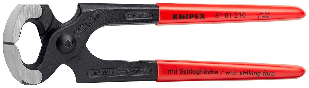 Knipex Hammerzange schwarz atramentiert, mit Kunststoff überzogen 210 mm (SB-Karte/Blister) 51 01 21