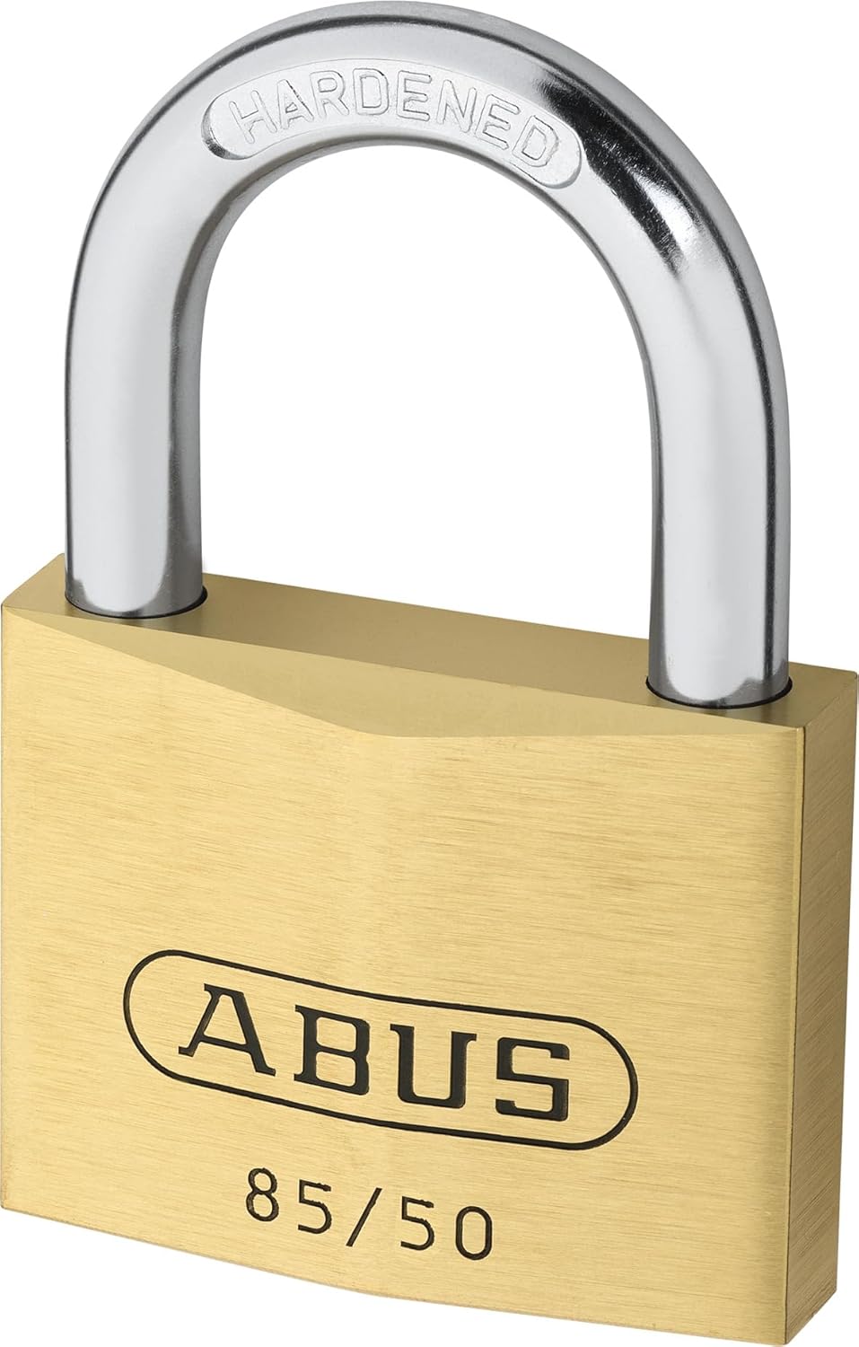 ABUS Vorhängeschloss Messing 85/50 - für Kellertüren, Schuppen u. v. m. - wetterfest - Messing-Schlo