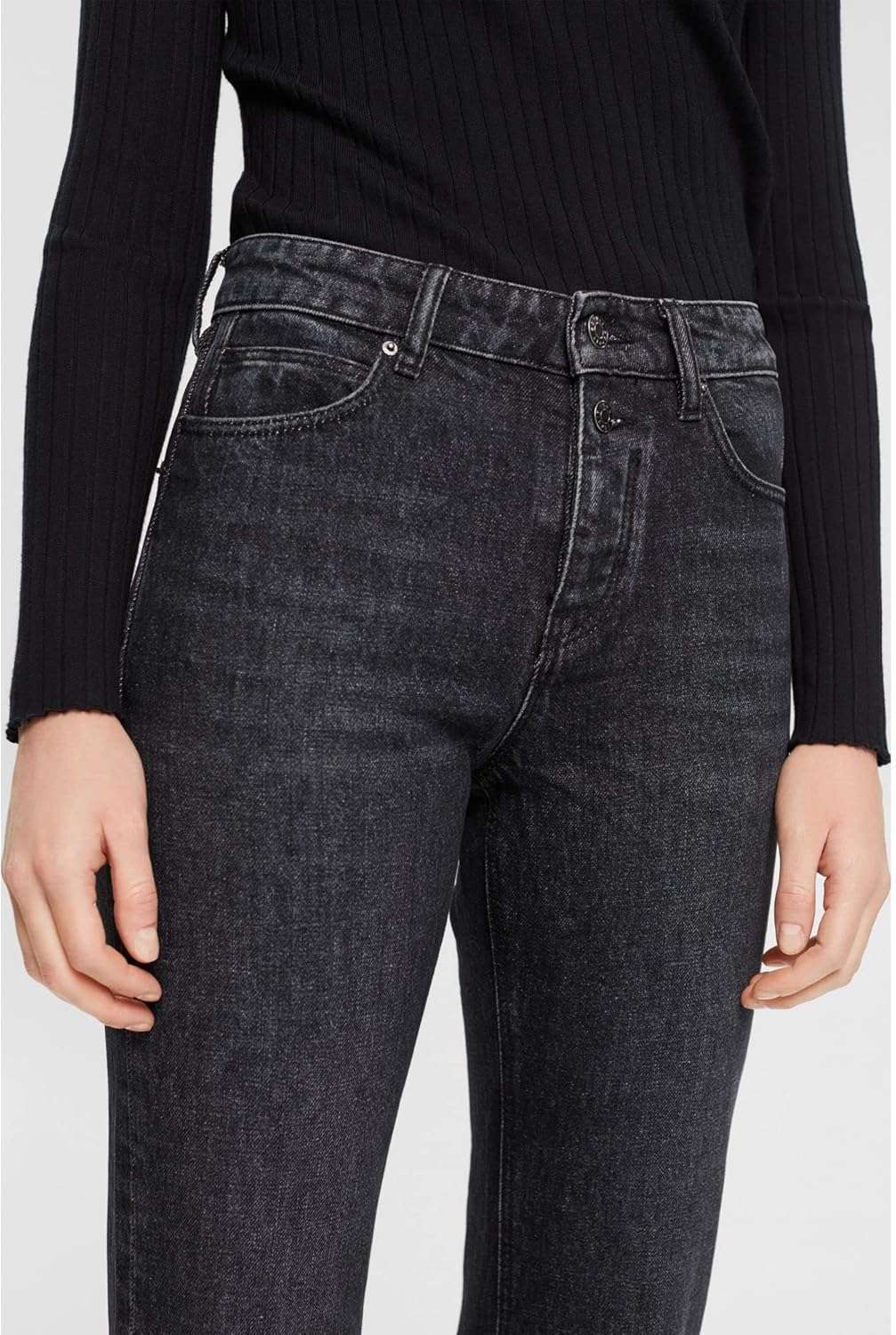 ESPRIT Damen Jeans 24W / 30L 921/Grey Dark Wash, 24W / 30L 921/Grey Dark Wash