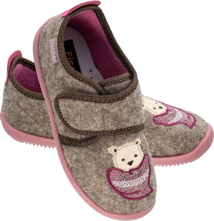 Fischer Markenschuh Mädchen Softer Hausschuh 32 EU Natur, 32 EU Natur