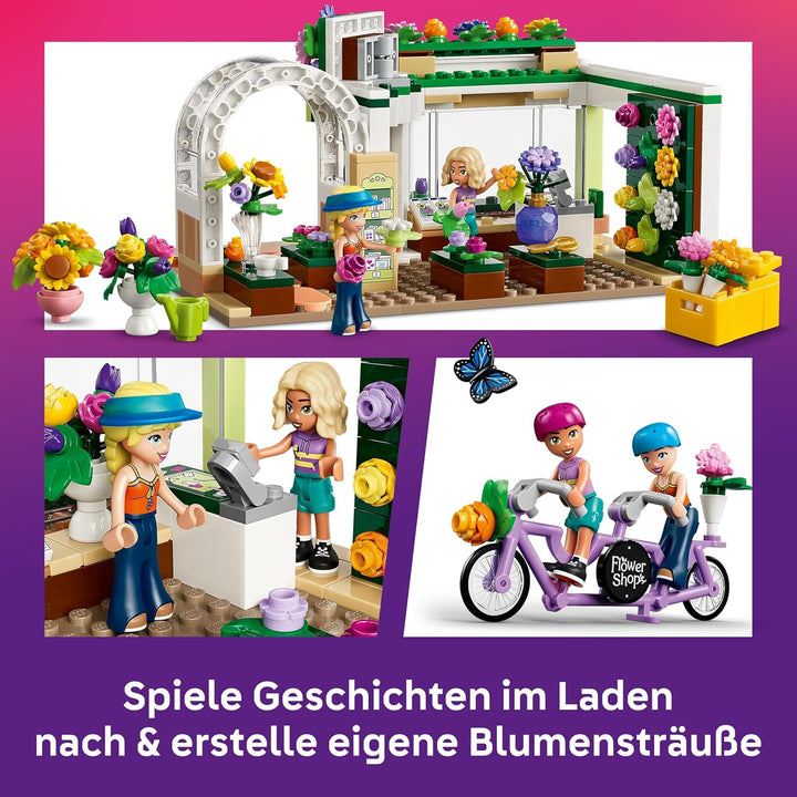 LEGO Friends Kreativer Blumenladen - Miniatur Spielset mit Kunstblumen, Vasen & Blumensträussen, 2 M