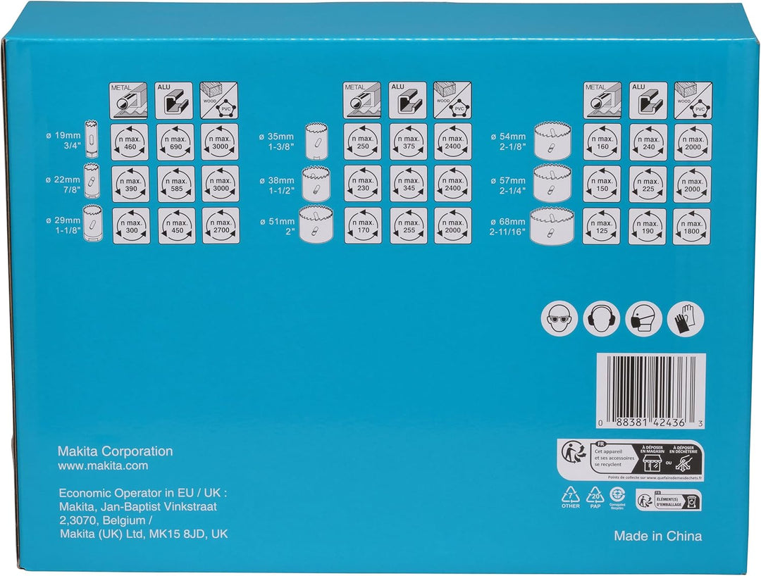 Makita Lochsägen, 12-teilig, D-47282