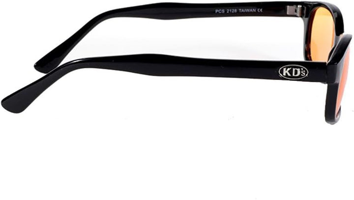 Original KD's Biker Sunglasses with Orange Lenses by Pacific Coast Sunglasses