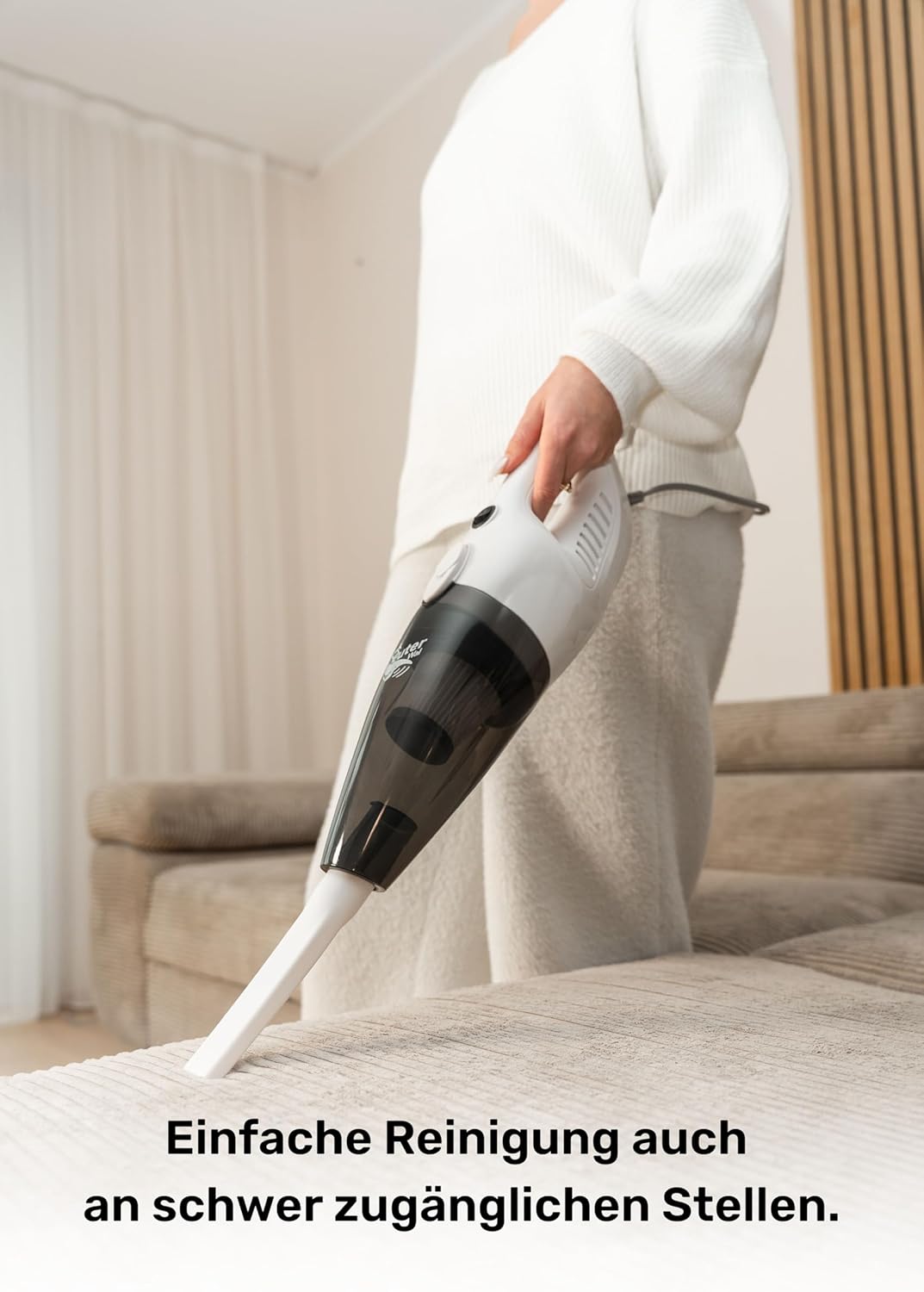 S12 Staubsauger – 16 kPa Saugkraft, 1,5 kg Leichtgewicht, 1,2L Staubbehälter, 650W Motor, 5m Kabel –