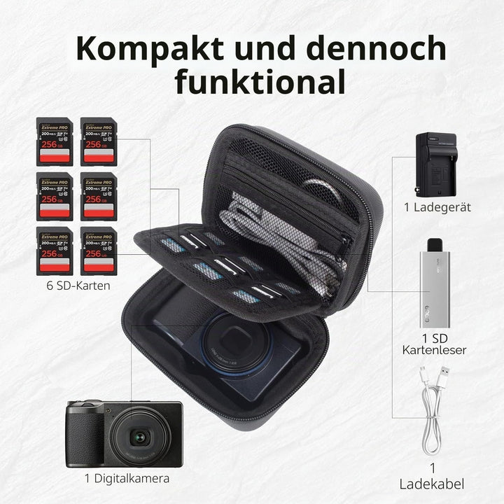 Rieibi Kameratasche für Sony ZV-1F / zv-1 Mark ii, Canon G7X Mark III, G7X Mark II, SX740 hs, ricoh