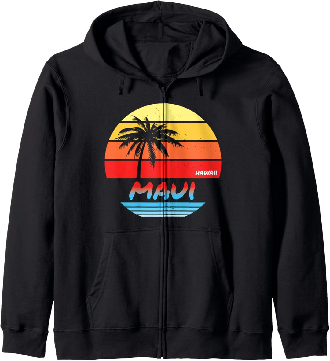 Maui Hawaii Retro-Vintage-Stil Sonnenuntergang Kapuzenjacke