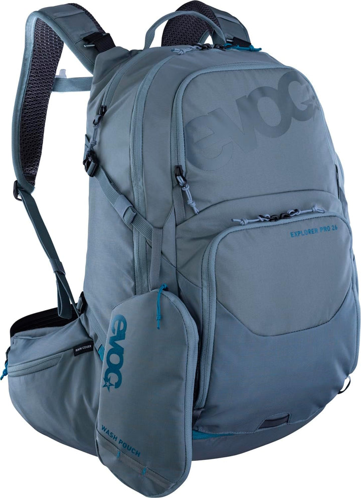 EVOC EXPLORER PRO 26, Rucksack (für kürzere Rückenlängen, AIR FLOW CONTACT SYSTEM, AIRO FLEX Hüftgur