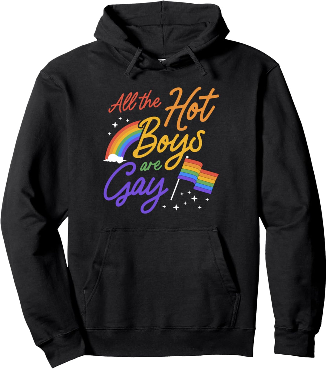All The Hot Boys Are Gay Pride Flag Rainbow Cute Parade Pullover Hoodie