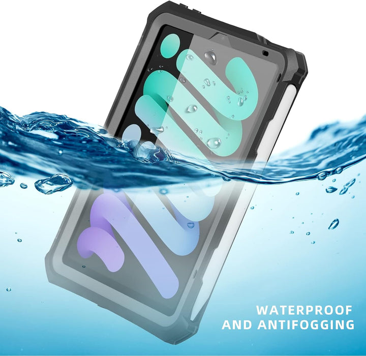 RUEBCOAK wasserdichte Hülle für iPad Mini 6 2021 8.3 Zoll, Outdoor Ultradünn Full Sealed IP68 Underw