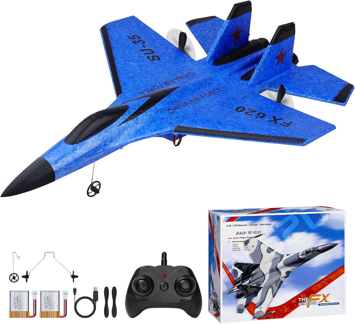 Henakmsl RC Flugzeug 2CH Ferngesteuerter SU35 Kämpfer 2.4GHz RC Flugzeug RTF für Anfänger, Kinder un