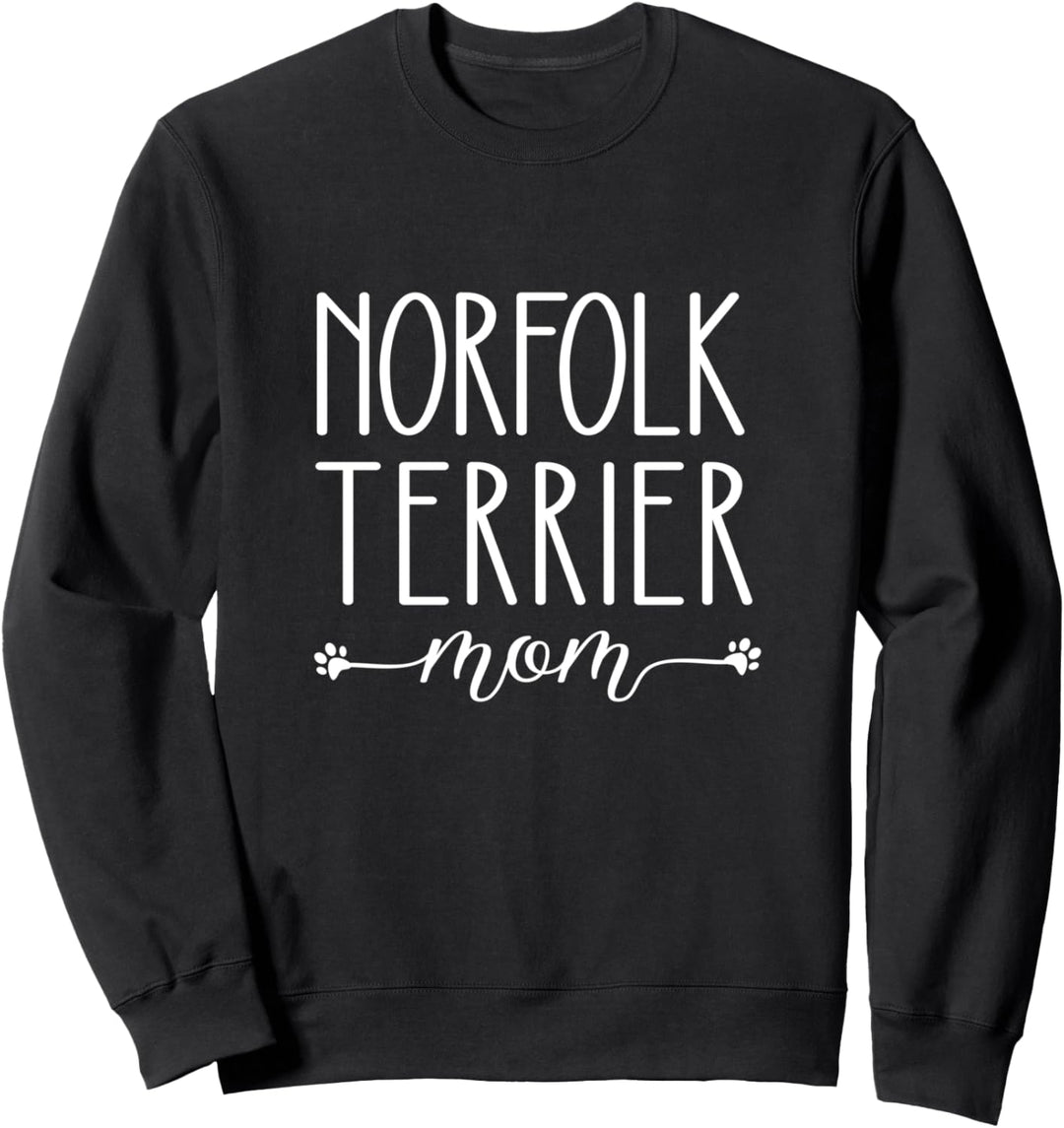 Dog Paw Print Norfolk Terrier Mom Sweatshirt