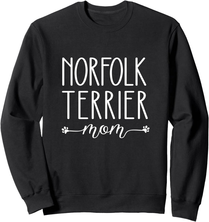 Dog Paw Print Norfolk Terrier Mom Sweatshirt