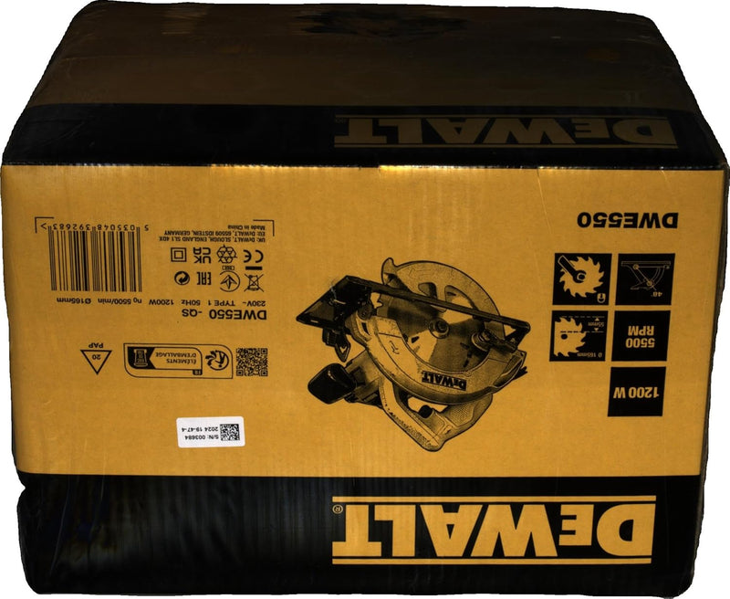 DeWalt DWE550-QS Handkreissaege 55 mm 1200 Watt, W, 230 V