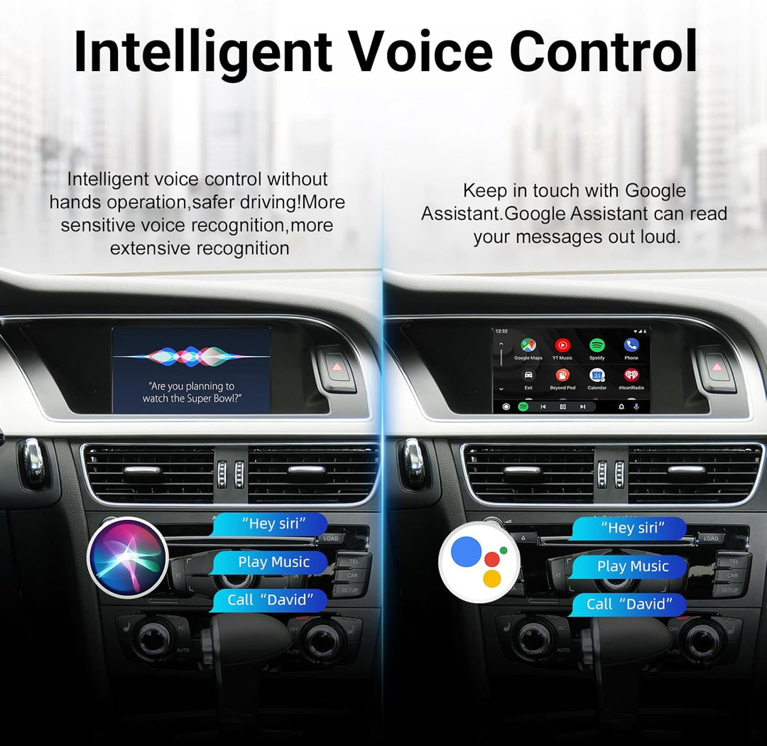 EZoneTronics Wireless CarPlay & Android Auto Retrofit Kit Decoder Box für Audi A4/A5/Q5 2009-2017 mi