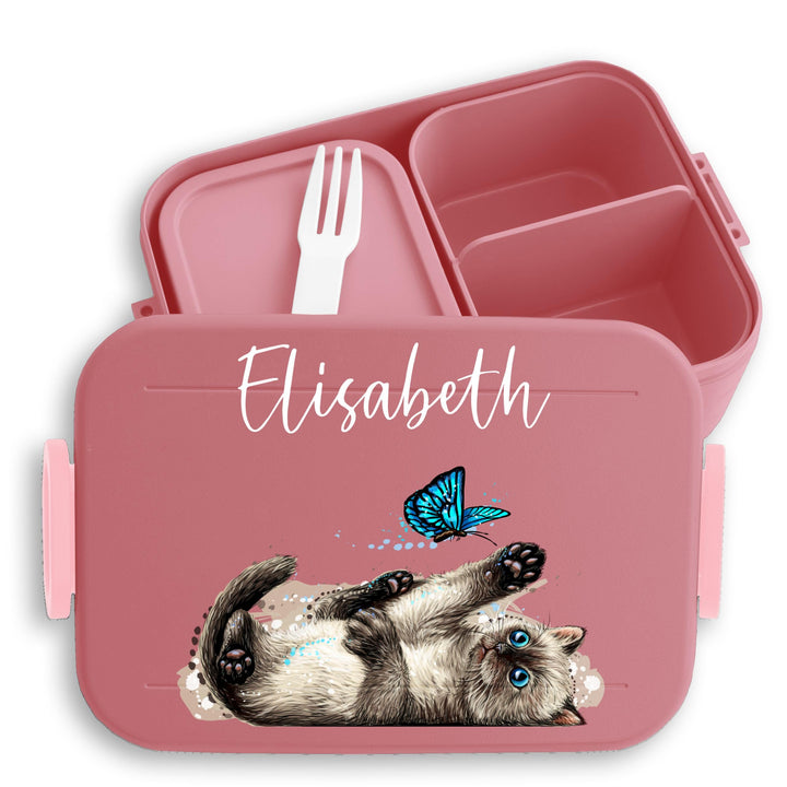 Kinder Bento Box Midi Lunchbox für Mepal Bentobox - Katzen - Verspielte Süsse Katze Brotdose Cat I -