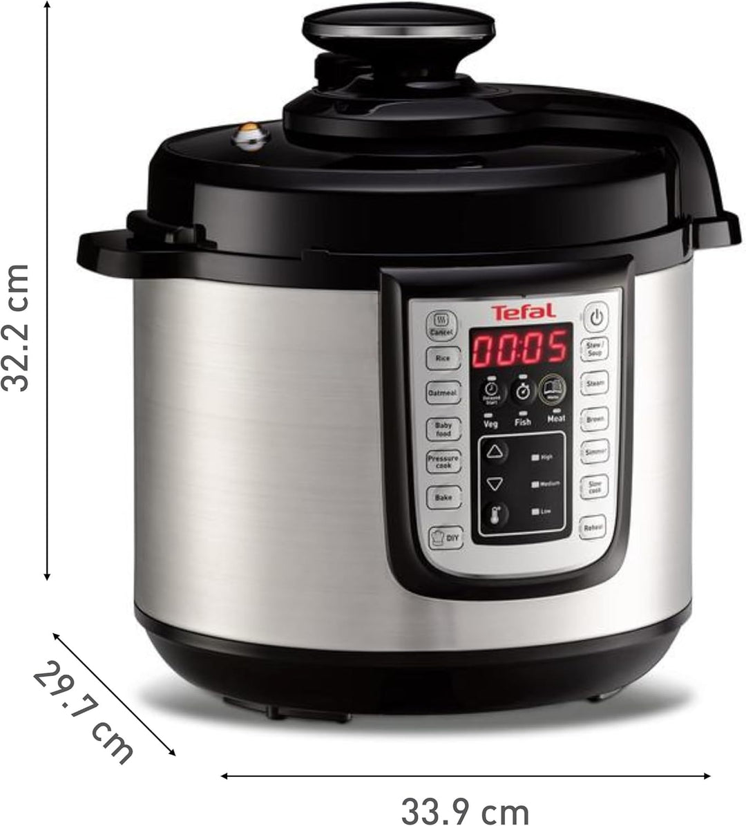 Tefal Fast & Delicious Multikocher, elektrischer Schnellkochtopf, 25 automatische Programme, grosses