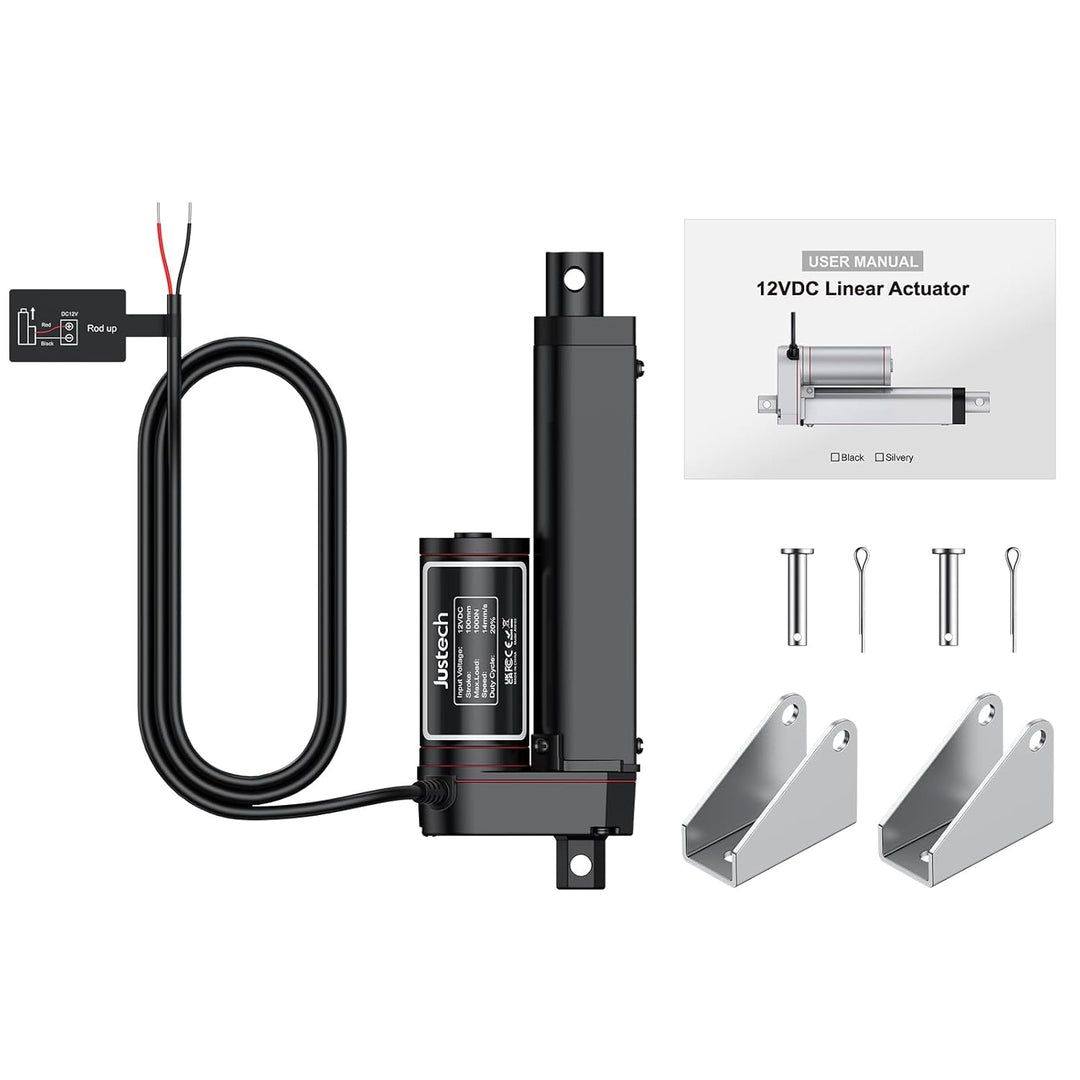 Justech 12V Linear Actuator Lineartechnik-Aktuatoren Lineartechnik 1000N/225LBS 100mm/4in Linearantr