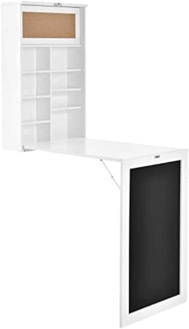 InnovaGoods Woldy Tisch, Holz, Weiss, 80x50x18 cm Weiss 80x50x18 cm, Weiss 80x50x18 cm