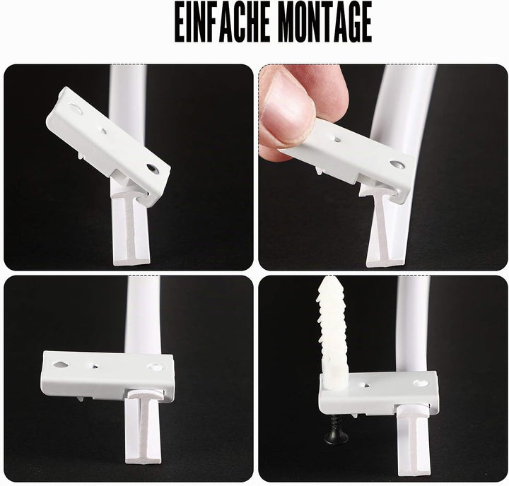 5 Meter Biegbare Decke Gebogen Vorhangschiene Flexible Decken Vorhanghalterung Weich Fenster Gebogen