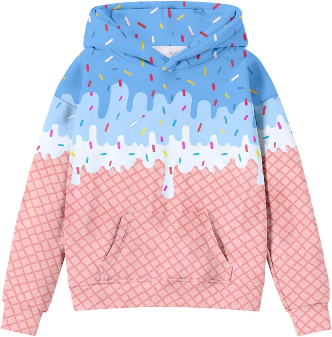 Generisch Pullis Damen Teenager Süsse Hoodies für Teenager-Mädchen, Trendige, adrette Kapuzenpullove
