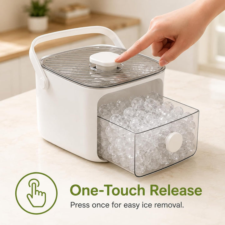 Klein Eiswürfelmaschine, Ice Cube Maker, 48 Stück Eiswürfel, einfaches Drücken, um das Eis zu lösen,
