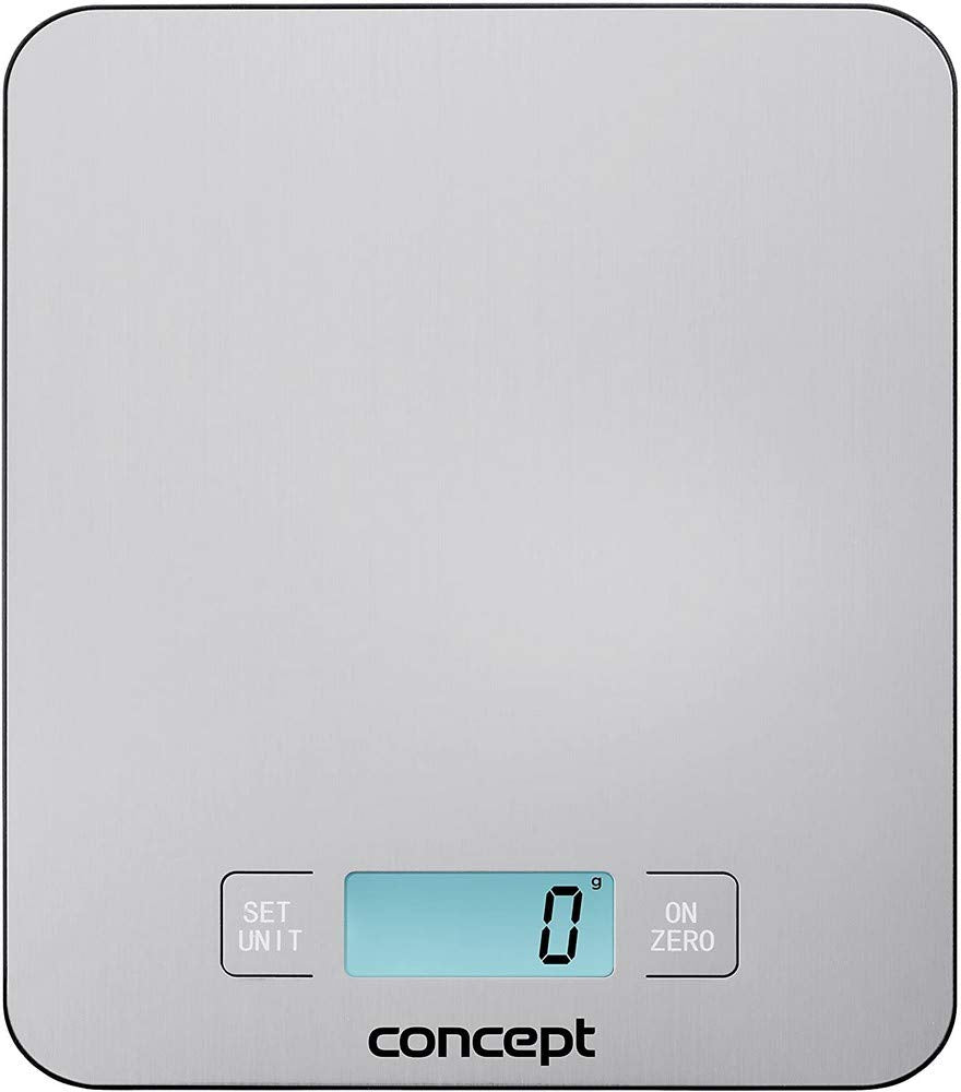 CONCEPT Hausgeräte VK5710 Küchenwaage, Produktlinie SINFONIA, Zeit-Anzeige, Zeitschaltuhr, Tragkraft