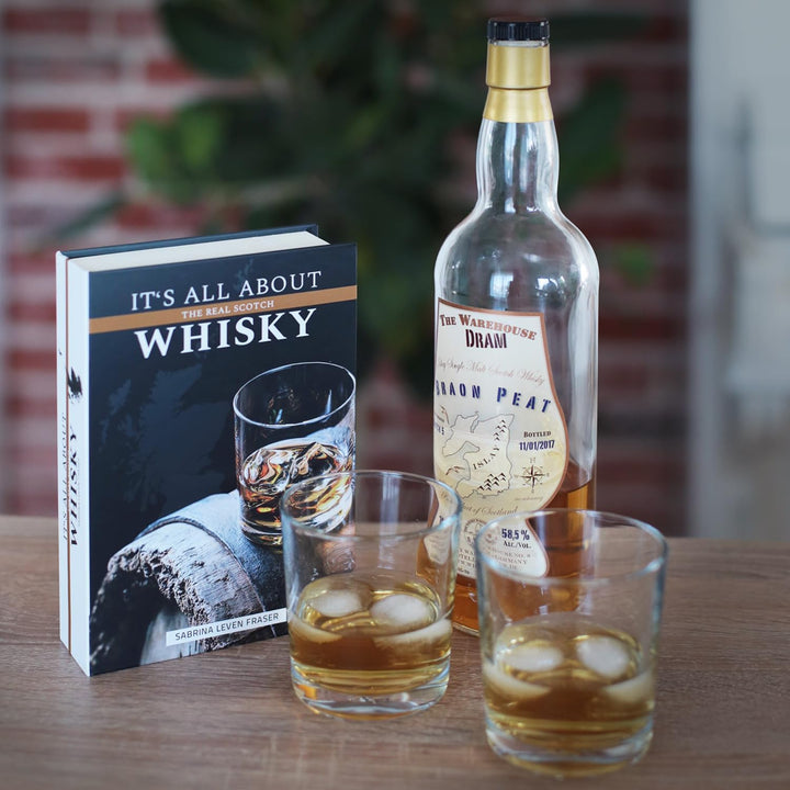 HMF 80701 Buchsafe, getarnte Geldkassette mit echten Papierseiten, Whisky, 18,7 x 13 x 4,2 cm 18,7 x