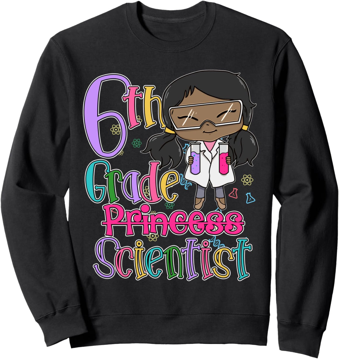 6. Klasse Wissenschaftler Black Girl STEM School Science Sweatshirt