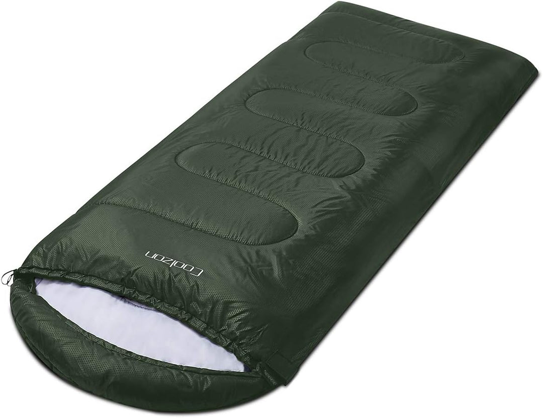 Coolzon Schlafsack Outdoor für Camping 3-4 Jahreszeiten, Erwachsene Deckenschlafsack Kleines Packmas