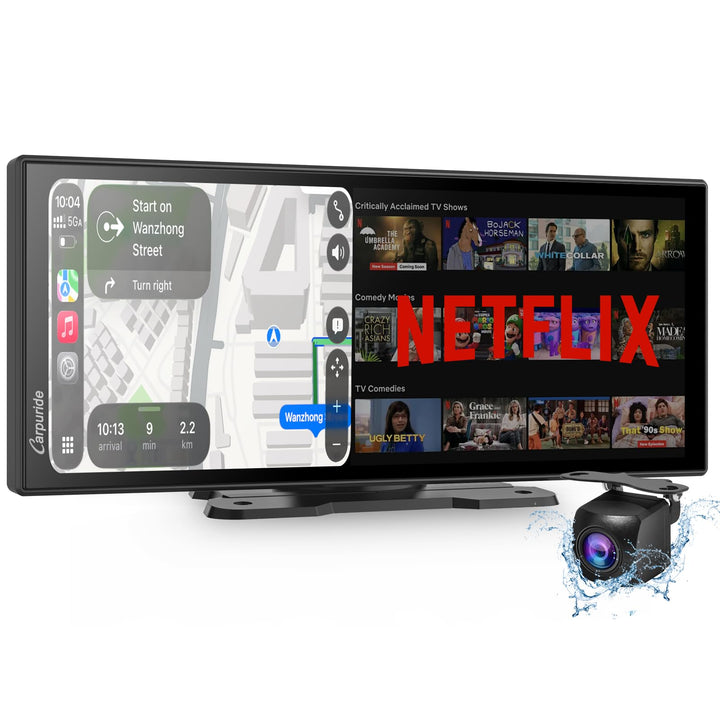 Carpuride W125P Carplay Bildschirm mit Net-Flix YouTube, Kabellos Carplay & Android Auto, 11,26" HD