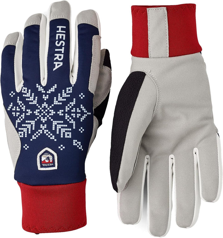 Hestra Women´s XC Primaloft 5-Finger Glove Dunkelmarineblauer Aufdruck 7, Dunkelmarineblauer Aufdruc