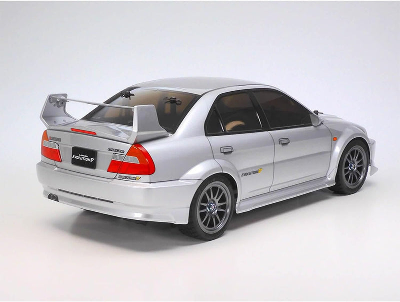 TAMIYA 58713 1:10 RC Mitsubishi Lancer Evo V TT-02 - ferngesteuertes Auto, RC Fahrzeug, Modellbau, B