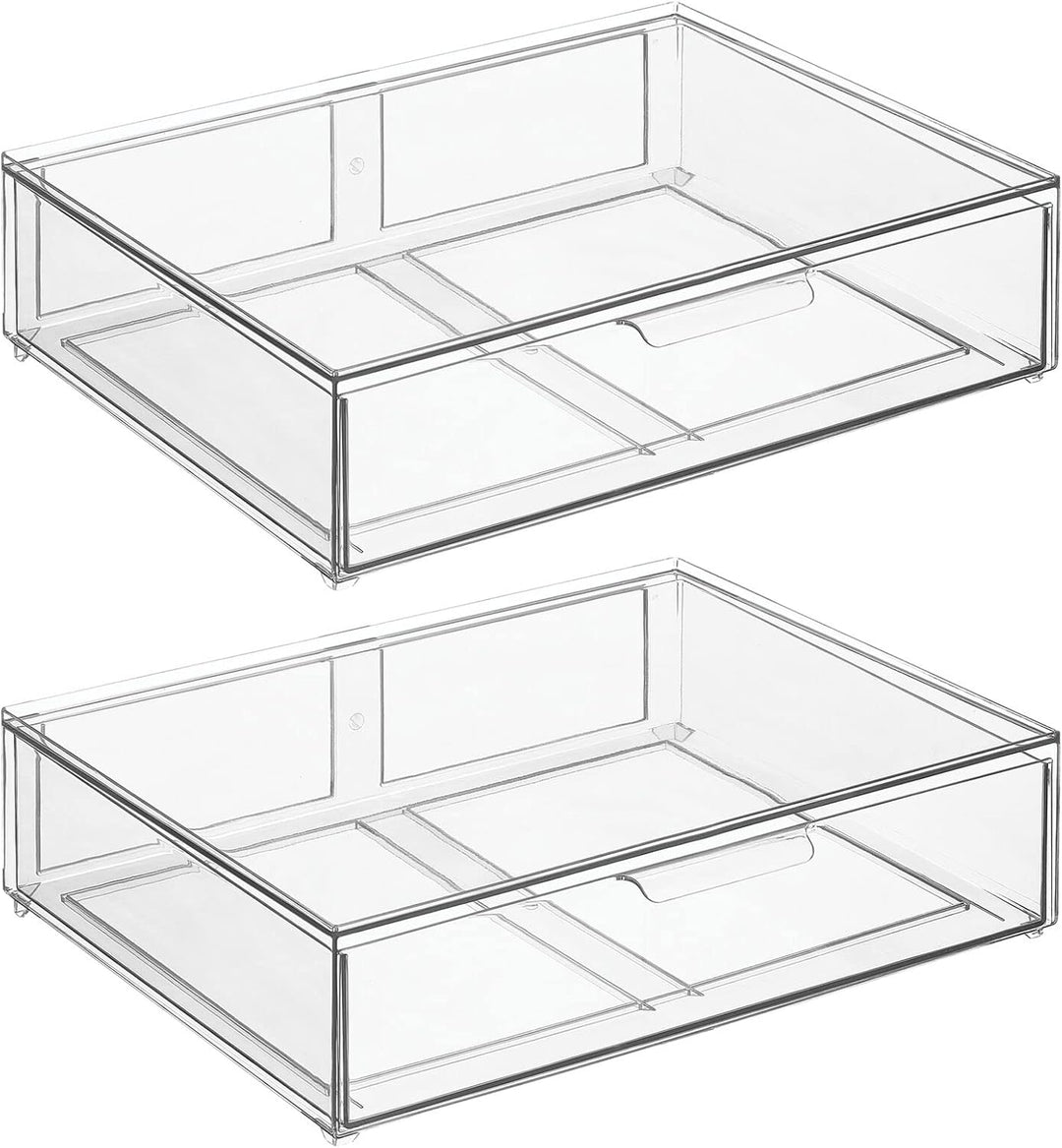 mDesign Kosmetikorganizer – stapelbare Schubladenbox aus Kunststoff – praktische Box zur Aufbewahrun