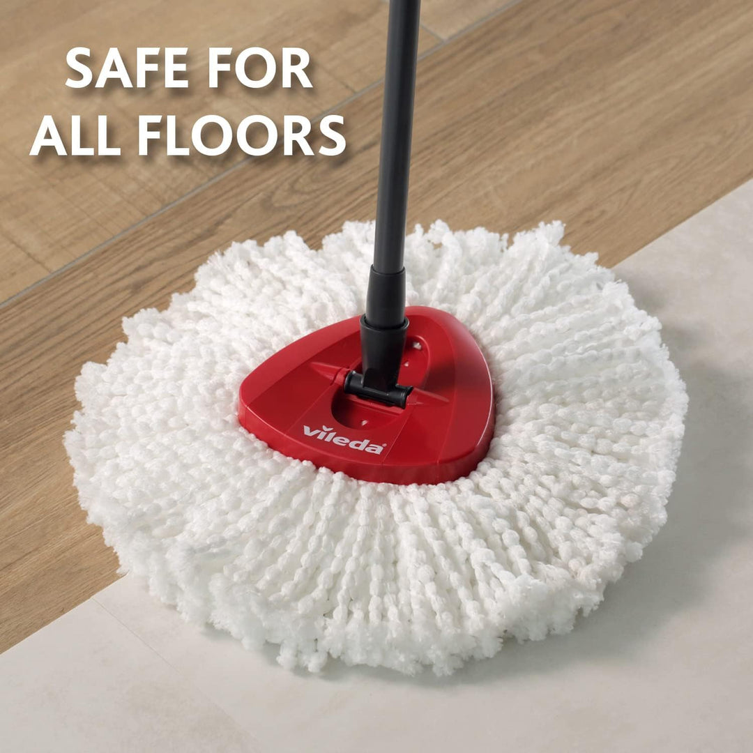 Vileda Turbo Classic Mop Nachfüllkopf, Microfaser, weiss, 2 Stück, 2 2 Stück Mopp-Nachfüllkopf Singl