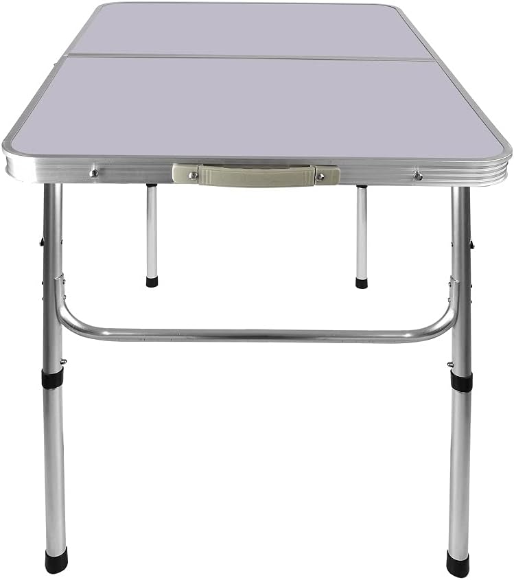 DayPlus Aluminiumklapptisch, tragbar, für Party, Garten, Grill, Campingtisch, 2 Stufen höhenverstell