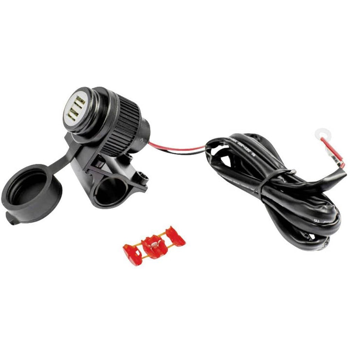 Albrecht Duo USB Steckdose für KFZ, Motorrad, Boot, 73700, 12-18 Volt mit Entladeschutz, stabile Hal