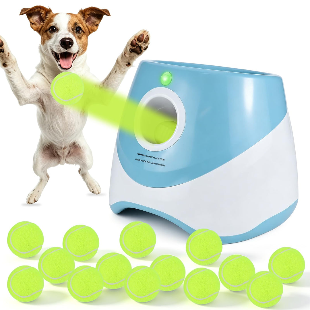 Automatischer Hunde-Ballwerfer für kleine Hunde drinnen draussen | Interaktives Spielzeug 15 Mini-Te