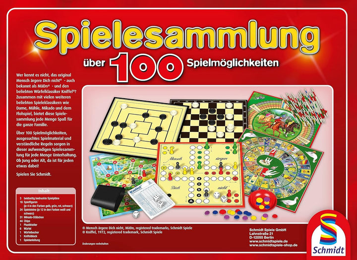 Schmidt Spiele 49147 Spielesammlung, mit über 100 Spielmöglichkeiten 2 Spieler Single, Single