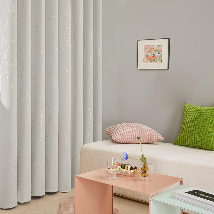 Deconovo Verdunkelungsvorhänge mit Ösen Blickdichte Gardinen Wohnzimmer Thermogardinen Winter, 245x1