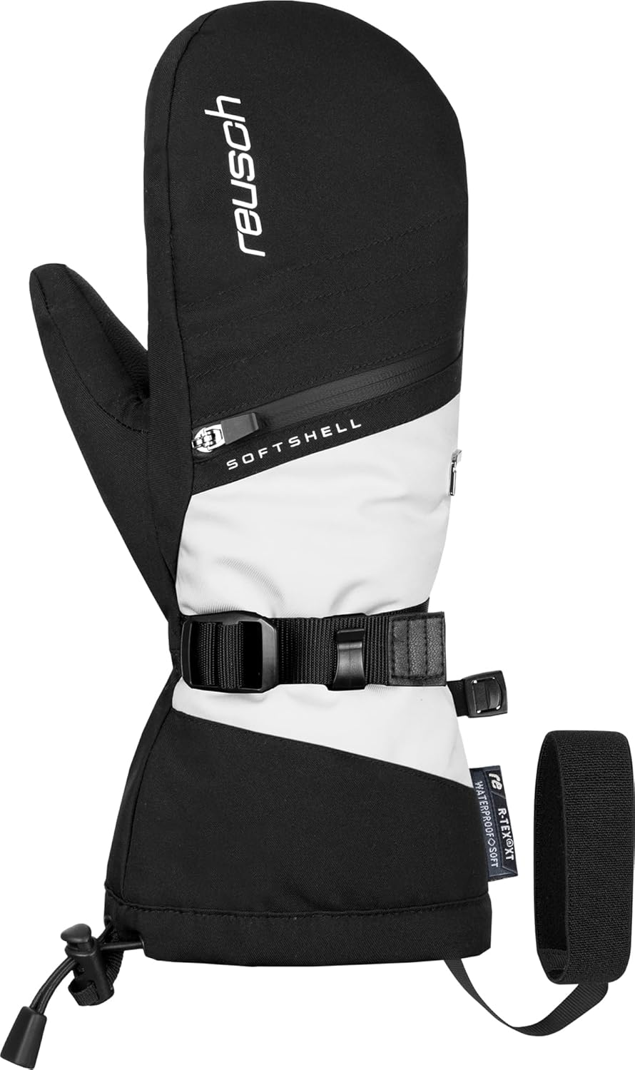 Reusch Damen Fäustlinge Demi R-tex Xt Mitten Extra Warm, Wasserdicht, Atmungsaktiv 7.5 schwarz / wei