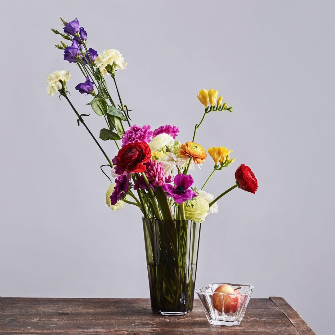 Iittala Vase Aalto 220 mm Grün aus Glas, 220 mm Grün